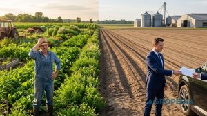 ironi-standar-karbon-global-petani-hijau Ilustrasi ironi standar karbon global yang merugikan petani hijau atau early adopters di sektor pertanian