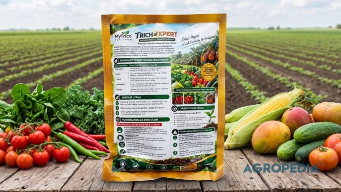 bedah-tuntas-mytrico-trichoxpert Detail informasi mengenai biofungisida MyTrico TrichoXpert yang menunjukkan kemampuan konsorsium 5 strain Trichoderma dalam melindungi akar tanaman.